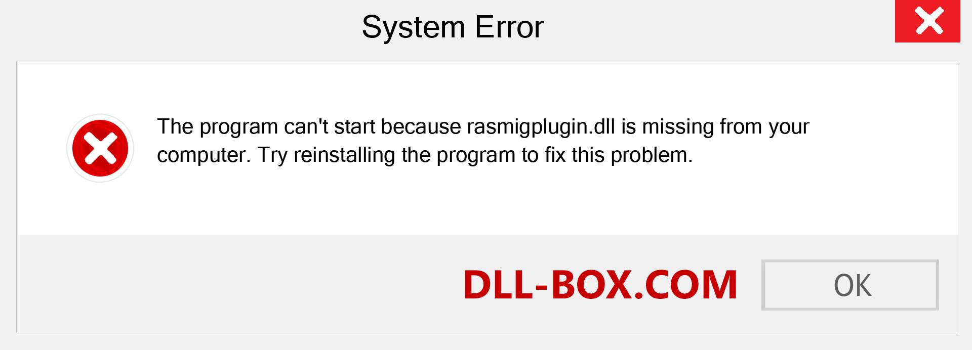  rasmigplugin.dll file is missing?. Download for Windows 7, 8, 10 - Fix  rasmigplugin dll Missing Error on Windows, photos, images